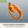 thumbnail image 3 of HTC NE61 Heart Rate Wireless Bluetooth 6.0 Open in-Ear Earbuds, AI Translator, Noise-Cancelling Headphones, 130+ Languages,Orange, 3 of 12