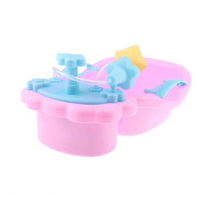Cuarto de Cuarto de baño Juguete, Simulación de muebles de bañera de bebé Juguete, Muñeca de bebé Juego de baño para Ba Baoblaze Bañera de muñecas Reborn
