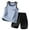 Blue, variant on Hienoo Toddler Boys Casual Sports Outfits Summer Tank Top Shorts Set Tracksuit, Sizes 3-4T