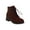 Brown, variant on Autumn And Winter Flowers Color Matching Thick High-heeled Platform Women's Sleeve High Boots
