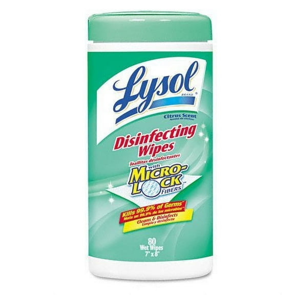 Lysol Disinfecting Wipes, Lemon & Lime Blossom, 80ct tub (Pack of 2)