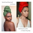 thumbnail image 3 of Hair Wrap for Black Women with Natural Hair Large Stretch Soft Edge Scarves for Braids Dreadlocks Headbands, 3 of 5