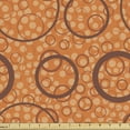 thumbnail image 1 of Abstract Fabric by the Yard, Geometric Pattern Illustration Circles and Polka Dots on Background, Decorative Upholstery Fabric for Chairs & Home Accents, Pale Vermilion Multicolor by Ambesonne, 1 of 5