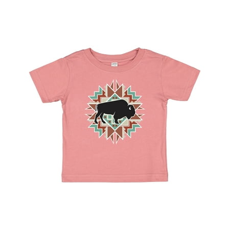 

Inktastic Buffalo Cute Western Pattern Gift Baby Boy or Baby Girl T-Shirt