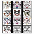 thumbnail image 2 of Pegatinas de Halloween ZHAOCHENG 12 Piezas Tatuajes Temporales Maquillaje Facial, 2 of 5
