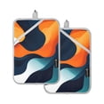 thumbnail image 7 of Yayeee Pot Holders Kitchen Heat Resistant with Pocket 7"x9.8" Cotton Oven Cooking Hot Pads, Green Abstract Wavy, 7 of 7
