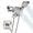 Brushed Nickle, variant on AUKTOPT Filtered Dual Shower Head Combo, High Pressure Shower Heads with Single-Handle Mixing Valve, Wall Mount Complete Shower Set, Matte Black
