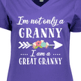 thumbnail image 4 of Inktastic I'm Not Only a Granny I'm a Great Granny with Flowers Women's V-Neck T-Shirt, 4 of 5