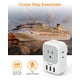thumbnail image 4 of Bloque de cargador USB TESSAN, adaptador de enchufe USB con 4 salidas de CA y 3 puertos USB, 4 of 6