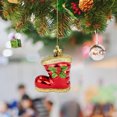 thumbnail image 4 of Christmas Tree Pendant Bright Boots Painted Plastic Ornaments Christmas Decoration Decoration Props, 4 of 8
