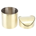 thumbnail image 3 of JTLB Compact Desktop Trash Can, 304 Stainless Steel, Fingerprint Proof, Space Saving Mini Countertop Wastebasket for Office, Gold Colored, 3 of 8