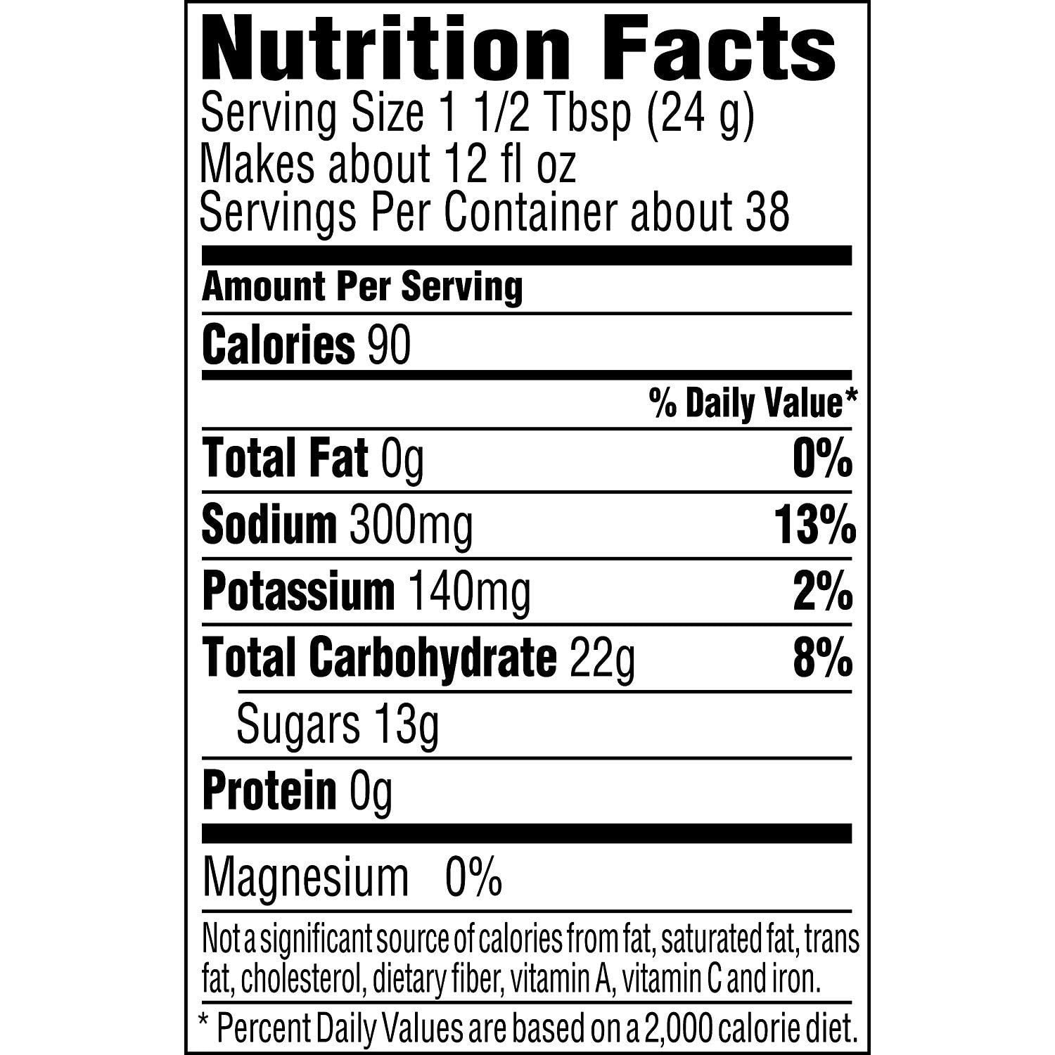 Gatorade Nutrition Facts Label Bios Pics