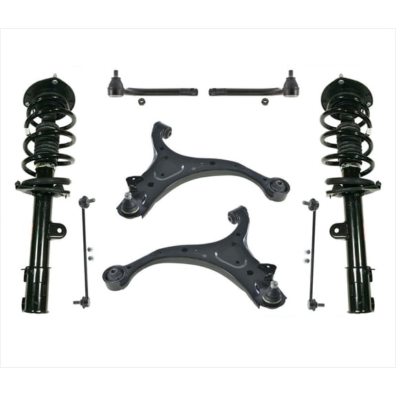 Front Complete Struts Control Arms Links Tie Rods fits 10-12 Hyundai Santa Fe