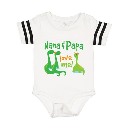 

Inktastic Nana Papa Love Me Grandchild Dinosaur Gift Baby Boy Bodysuit