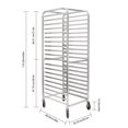 thumbnail image 3 of 20-Tier Bakery Rack with 4 Wheels for Kitchen Bakery Restaurant Catering Sturdy, 3 of 24