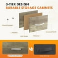 thumbnail image 3 of Nextay 8-Drawer Fabric Dresser for Bedroom, Storage Dresser Closet with Steel Frame & Wooden Top for Living Room, Dressing Room, Entryway, Greige Oak, 3 of 7