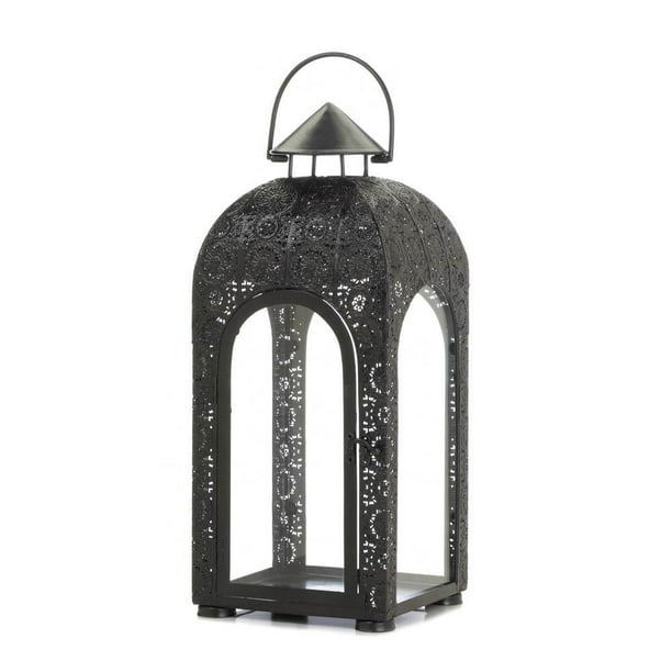 Floor Lanterns, Large Black Medallion Hanging Metal Decorative Outdoor