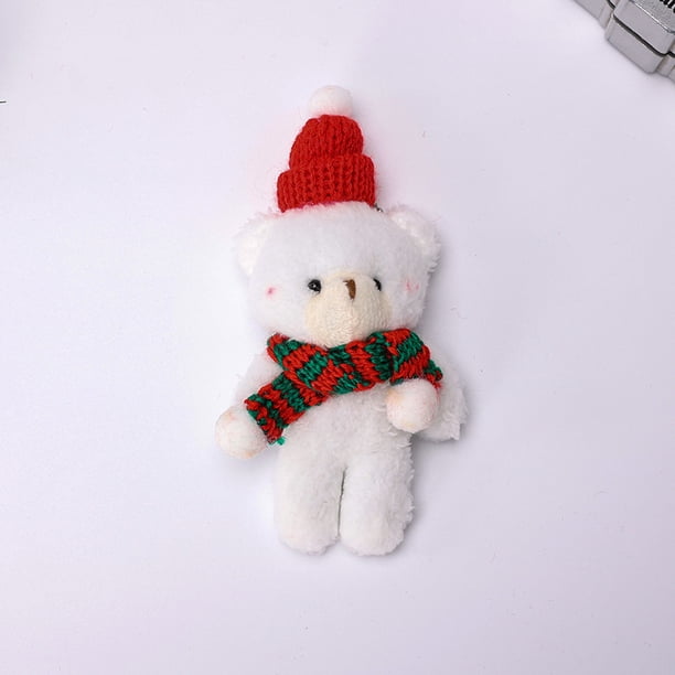 Bonita bufanda para el día de San Valentín, osito de peluche marrón, regalo de ropa DIY, árbol de Navidad floral, accesorios de mano, colgante