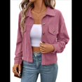 thumbnail image 1 of Chaquetas Informales de para Mujer, Chaquetas con Botones, Blusas de Larga de Moda para Otoño. Rosa M, 1 of 7