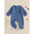 thumbnail image 4 of Newborn Baby Girl My First Valentines Day Outfit Bow Heart Footies Romper Long Sleeve Zip Up Overalls Jumpsuit Coming Home Outfit, 4 of 8