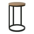 thumbnail image 4 of CorLiving Fort Worth Round Brown Engineered Wood Grain Side Table, 4 of 6