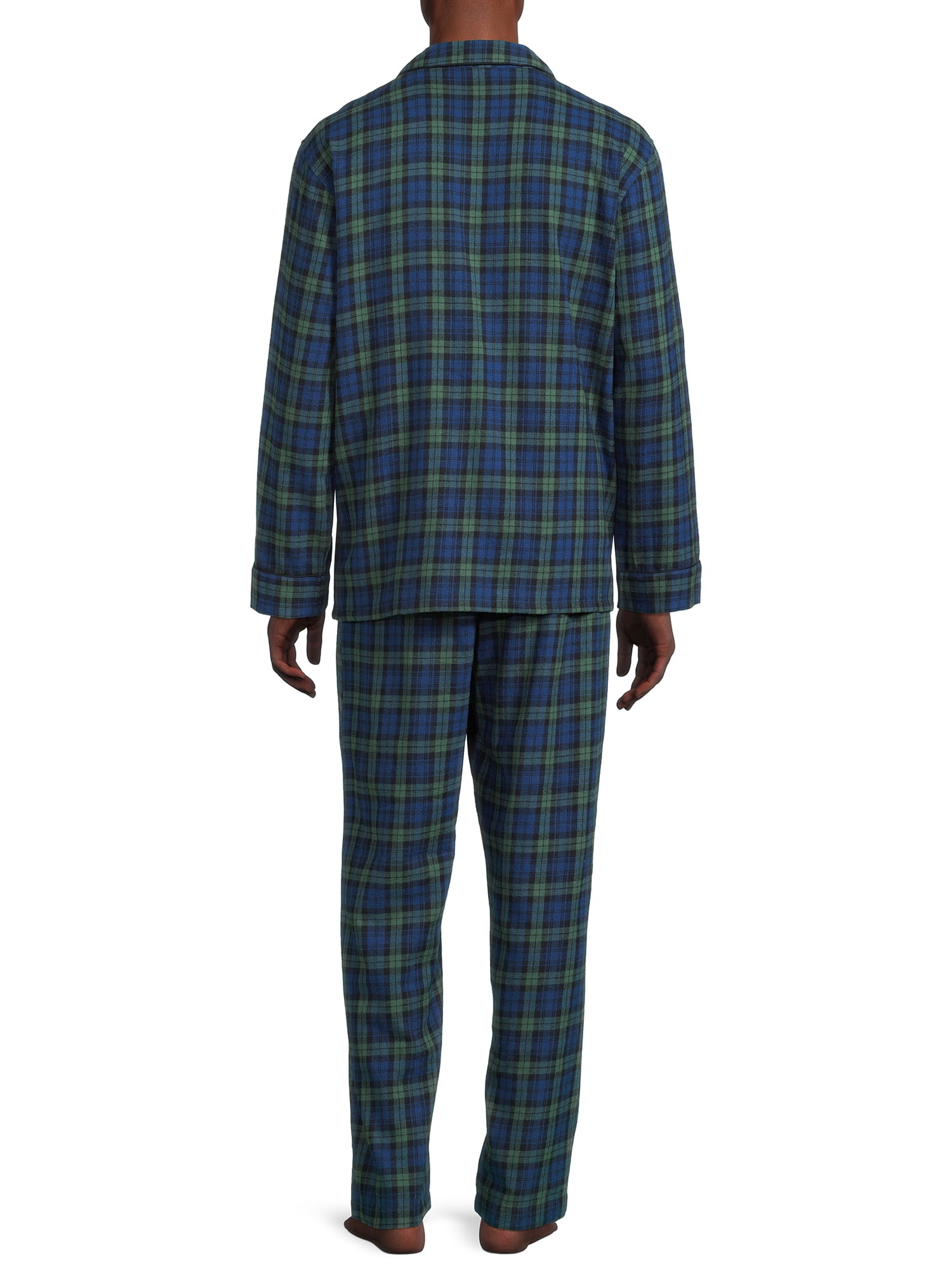 Hanes Men's and Big Men's Cotton Flannel Pajama Set, 2-Piece