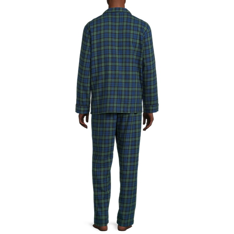 Hanes Men s and Big Men s Cotton Flannel Pajama Set 2 Piece Walmart