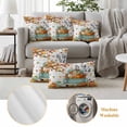 thumbnail image 6 of Thanksgiving Pillow Covers 2 Pack Fall Country Maple Leaf Car Pumpkin Pillowcase Waterproof Outdoor Throw Pillow Cover for Patio Garden Square Cushion 20”x20”, 6 of 9