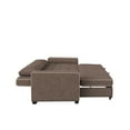 Serta Monroe Modern Loveseat with Full Size Sleeper, Java Brown Fabric