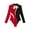 Black&Red, variant on YEAHDOR Womens Shiny Gymnastics Leotard Sheer Mesh Long Sleeve Bodysuit for Workout