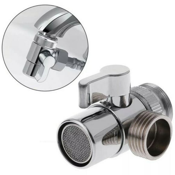 Convenient M22 x M24 Connection Sizes Sink Valve Diverter Faucet Splitter Hose Adapter for Kitchen or Bathroom