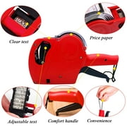 MX-5500 8 Digits Price Tag Gun with 5000 Sticker Labels and 3 Ink Refill, Label Maker Pricing Gun Kit Numerical Tag Gun (Red )