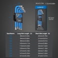 thumbnail image 2 of VORXEON Star Wrench Key Set T10-T50, Metric Long Arm Star Key Set L-Key with Visible Coding for Bike Motorcycle Repair Furniture Assembly Household DIY (Star Wrench Set), 2 of 9