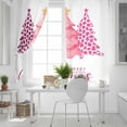 thumbnail image 5 of Fsddascl Pink Christmas Trees Blackout Curtains for Bedroom/Living Room, Thermal Insulated Kitchen Curtains, Leopard Print Xmas Tree Winter Holiday Grommet Darkening Window Treatment Drapes 42"x63"x2, 5 of 6