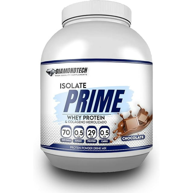 Diamondtech Proteína whey PRIME con Colágeno hidrolizado 5LBS(2.27kgs) 70 servicios CHOCOLATE