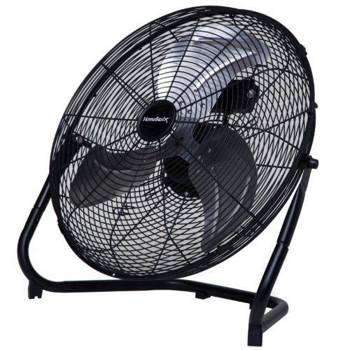 Homebasix Lf-20 Ventilateur de Plancher à Haute Vélocité, Noir