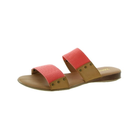 

Kensie Womens Braelyn Mixed Media Slip On Flat Sandals