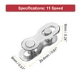 thumbnail image 2 of Uxcell 3pcs Bicycle Missing Link 11 Speed Reusable Steel Bike Chain Link Silver, 2 of 7
