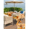 thumbnail image 4 of Outdoor Tablecloth with Umbrella Hole and Zipper, Thanksgiving Rectangle Table Cloth 52x70 Inch Waterproof Tablecloth, Orange Maple Leaf Pumpkin Harvest Fall Picnic Table Cover for Patio Camping, 4 of 7