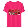 thumbnail image 4 of Adult Fashion Short Sleeve Round Neck Valentine's Day Printing Casual Blouse T-Shirt Tops Shirt, 4 of 5