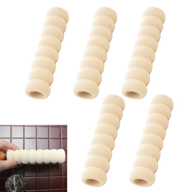 Hukapapa Un juego de 5 cubiertas para pomos de puertas, protectores de espuma para manijas de puertas para proteger a los niñosBeige