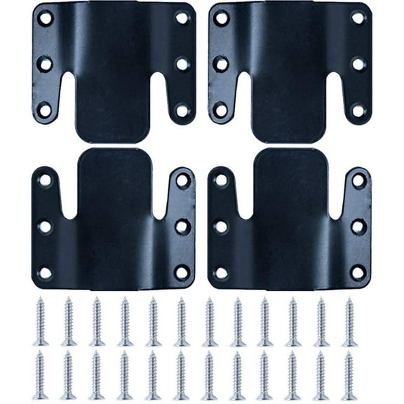 4 Pcs Sectional Couch Connectors,Metal Sectional Sofa Connector Bracket,Universal Sofa Interlocking,Sectional Couch Deep Clips with Screws for Couch/Loveseat/Chair/Recliner,Black-Topboutique
