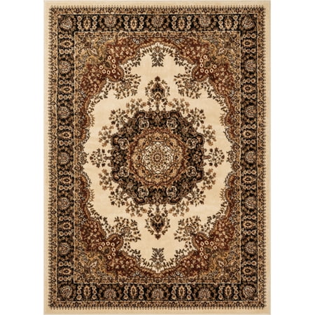 Mahal Persian Rug - Well Woven Aurora Mahal Traditional Oriental Medallion Persian Ivory 7'10