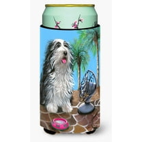 Carolines Treasures Bearded Collie Cool Summer Tall Boy Hugger Tall Boy multicolor