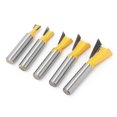 thumbnail image 2 of 5 Pcs Woodworking Dovetail Router Bit Dovetail End Milling Cutter Bit for Wood Process, 2 of 3