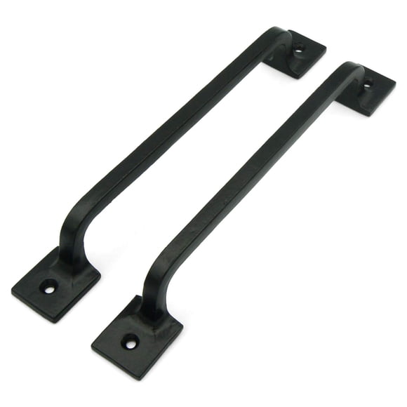 Manijas para gabinetes CRAFTSMAN ROAD de 30 cm, negras, de hierro fundido, juego de 2