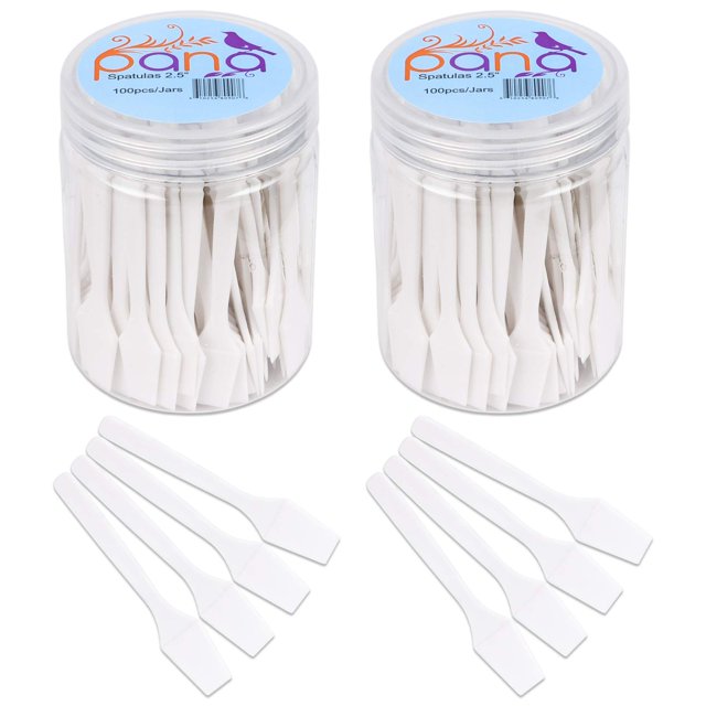 Espátula cosmética PANA, 2,5 cm, blanca, desechable, plástico, 200 unidades