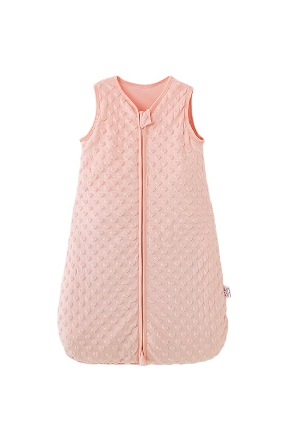 Baby Sleep Sack 0-24 Months, 1.5 TOG Cotton Baby Wearable Blanket With Soft Plush Dots, Newborn and Infant Warm Sleeping Sack with 2-Way Zipper