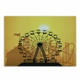 thumbnail image 1 of Ferris Wheel Cutting Board, Silhouette Style Amusement Park and Cityscape Illustration, Decorative Tempered Glass Cutting and Serving Board, in 3 Sizes, by Ambesonne, 1 of 2