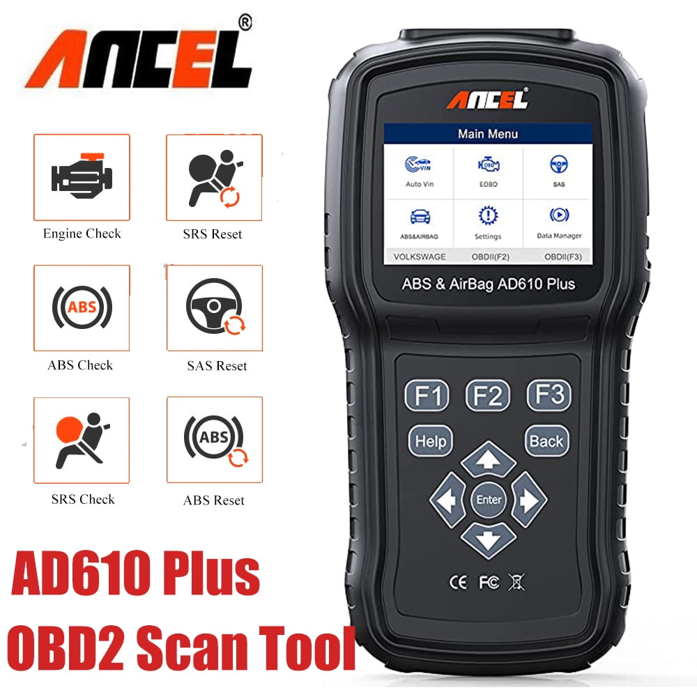 Auto OBD2 Scanner OBDII Code Reader ABS SRS Check Engine Light Diagnostic Tool 